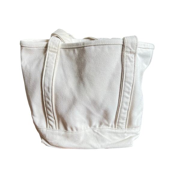 Lands End Medium Natural Open Top Canvas Tote Bag - Picture 4 of 12